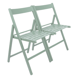 Sage green Wooden Folding Chairs