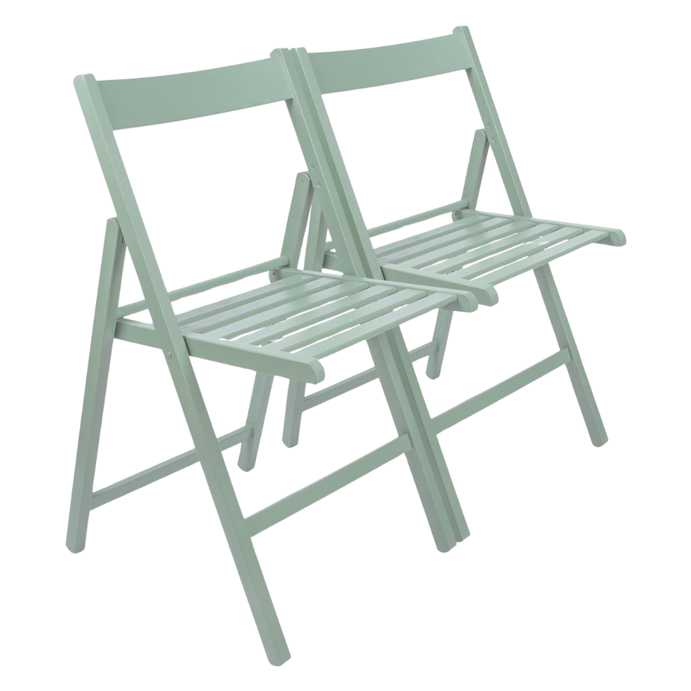 Sage green Wooden Folding Chairs